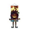 Halloween Hanging Flag Decoration Hanging Banner for Front Door Sign Halloween Decor For Outdoor Indoor Wall Windows Porch Home Yard Party 15.74 X43.3