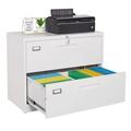 Lateral File Cabinets with Lock 2 Drawer 35 Wide Filing Cabinets Hanging Letter/Legal/F4/A4 Size