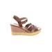 Next Wedges: Brown Solid Shoes - Women's Size 38 - Open Toe