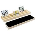 Wooden Domino Rack Professional Domino Holder Domino Tiles Game Rack Wooden Domino Tray