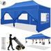 Canopy 10 x20 Pop up Canopy for Wedding Party Tent Commercial Outdoor Canopy with 3 Heights Adjustable Instant Portable Gazebo with 6 Removable Sidewalls Waterproof & UPF 50+ Roller Bag Blue