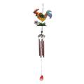 Miyuadkai Wind Chimes Rooster Metal Chimes Bell Pendants Painted Crafts Chicken Decorative Wind Metal Home Decor Utility As Shown one Size