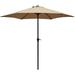 JIARUI 9 ft Outdoor Patio Umbrella Aluminum Table Market Umbrella 6 Ribs Crank Lift Push Button Tilt