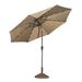 Boyel Living 10-ft Patio Umbrella Outdoor Sun Protection with 24 LED light Market Umbrella for Garden Courtyard Pool Lawn(Tan)