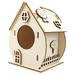 Pompotops Bird Houses for Outside Wooden Bird House Children s DIY Bird House Wooden Bird Hanger Outdoor Rope Bird Cage Garden