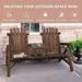 Miekor Wood Patio Chair Bench with Center Coffee Table/Garden chairs/courtyard chairs G1942