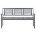 Dcenta 3-Seater Patio Bench 59.1 Gray Solid Wood Eucalyptus
