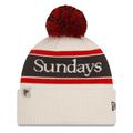 Men's New Era Stone Atlanta Falcons Sundays Cuffed Pom Knit Hat