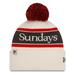 Men's New Era Stone Atlanta Falcons Sundays Cuffed Pom Knit Hat