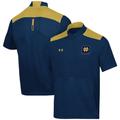 Men's Under Armour Navy Notre Dame Fighting Irish Motivate Half-Zip Jacket