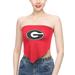 Women's ZooZatz Red Georgia Bulldogs Strapless Tie Back Top