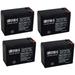 12V 10AH Replacement Battery for HCF Pacelite 707 Scooter Battery - 4 Pack