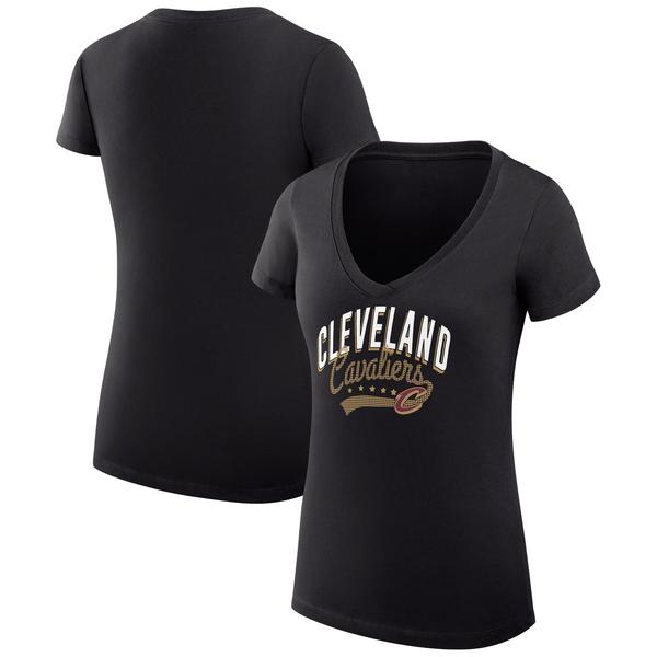 womens-g-iii-4her-by-carl-banks-black-cleveland-cavaliers-filigree-logo-v-neck-fitted-t-shirt/