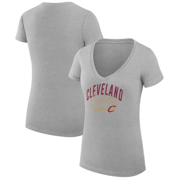 womens-g-iii-4her-by-carl-banks-heather-gray-cleveland-cavaliers-filigree-logo-v-neck-fitted-t-shirt/