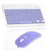 Rechargeable Bluetooth Keyboard and Mouse Combo Ultra Slim Full-Size Keyboard and Ergonomic Mouse for Dell Latitude E5520 Laptop and All Bluetooth Enabled Mac/Tablet/iPad/PC/Laptop - Violet Purple