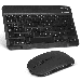 Rechargeable Bluetooth Keyboard and Mouse Combo Ultra Slim Full-Size Keyboard and Ergonomic Mouse for Xiaomi Mi 10 Ultra and All Bluetooth Enabled Mac/Tablet/iPad/PC/Laptop - Onyx Black