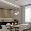 Miumaeov Modern LED Chandelier Pendant Light Dimmable Hanging Ceiling Lamp Living Room Lighting Fixture 70W