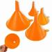 4 PIECE PLASTIC FUNNEL SET FOR KITCHEN & GARAGE Garden Engine Tool Heavy Duty