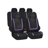 Car seat cover 9 Pcs Car Seat Cover Universal Auto Seat Cover Thicken Wear Resistant Car Seat Protector Mat Car Interior Accessory (Purple)