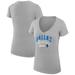 Women's G-III 4Her by Carl Banks Heather Gray Dallas Mavericks Filigree Logo V-Neck Fitted T-Shirt