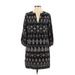 Ann Taylor Casual Dress - Shift V-Neck 3/4 sleeves: Black Dresses - New - Women's Size 2X-Small Petite