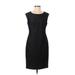 Calvin Klein Casual Dress - Sheath Scoop Neck Sleeveless: Black Print Dresses - Women's Size 6