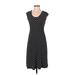 Calvin Klein Casual Dress - A-Line Scoop Neck Sleeveless: Black Chevron/Herringbone Dresses - Women's Size 4