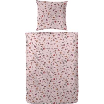 Bettwäsche PRIMERA "Feiniber-Bettwäsche Pieni Kukka", rosa, B/L: 155cm x 220cm, , Feinbiber, B/L: 80cm x 80cm, Feinbiber, Obermaterial: 100% Baumwolle, Bettwäsche, mit dezenten Blümchen Image