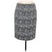 Halogen Casual Skirt: Gray Tweed Bottoms - Women's Size 8