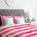 East Urban Home Owl Feather Duvet Cover Microfiber in Pink/White/Yellow | Twin | Wayfair 17212-duwtwi