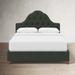 Birch Lane™ Alpine Tufted Upholstered Low Profile Standard Bed Upholstered, Linen in Black | California King | Wayfair