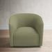 Barrel Chair - Birch Lane™ Marita 32" W Polyester Swivel Barrel Chair Polyester in Green | 29 H x 32 W x 30 D in | Wayfair