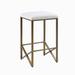 Everly Quinn Bar Stool Upholstered in Brown/White | 26 H x 14 W x 16 D in | Wayfair F3069F1D4C484D849E1CA9BDA8E85F1D