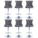 Rosdorf Park Kaleyll 360° Swivel Counter Height Bar Stool for Kitchen Island Wood/Upholstered/Velvet/Metal in Gray | 18.1 W x 24.4 D in | Wayfair