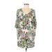 H&M Casual Dress - Shift: Green Tropical Dresses - Women's Size 6