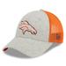 Men's New Era Heather Gray/Orange Denver Broncos Pop Trucker 9FORTY Adjustable Hat