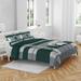 Michigan State Spartans Three-Piece Heathered Stripe Queen Bed Set