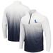 Men's Colosseum White/Black Ole Miss Rebels Magic Ombre Long Sleeve Quarter-Zip Top