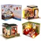Liquimanquer-Maisons de beurre en bois bricolage, coin livre, casa japonaise, kits de construction miniatures avec meubles, maison de courses LED pour adultes, cadeaux