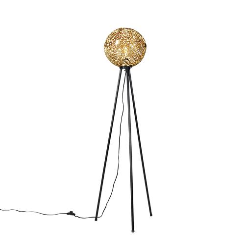Art Deco Stativ-Stehlampe Gold - Maro