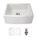 Small Farmhouse Sink -24 inch Kitchen Sink White Apron-Front Ceramic Single Bowl - 24*18*10