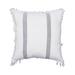 20" x 20" Nathan Cement Striped Woven Square Throw Pillow