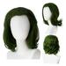 Fnochy Cyber of Monday Deals 2023 Health and Beauty Products 30cm Green Short Curly Hair Cos Wig Fiber Silk Wig Rose Inner Net
