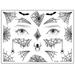 Halloween Spider Face Tattoos Spider Webs Temporary Tattoos Face Shoulder Arm Back Body Art Sticker for Witch Halloween Costume Cosplay Theme Party Favors