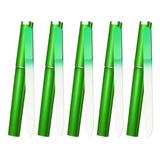 Crystal Glass Nail File Professional Manicure Fingernail Nails Files for Natural Nails Czech Glass Cuticle Care with Case for Women Glass Nail Files Set Filing Double Sided Glass Nail Files - green