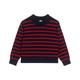 Petit Bateau - Sweatshirt Louvro In Blau/Rot/Gestreift, Gr.116