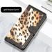 TECH CIRCLE Wallet Phone Case for iPhone 15 - Protective Folio Multifunctional Leather Cover Case with Wrist/Shoulder Strap & Card Holder & Pocket & Fold Stand Gold Leopard Print