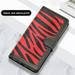 TECH CIRCLE Wallet Phone Case for iPhone 14 Pro - Protective Folio Multifunctional Leather Cover Case with Wrist/Shoulder Strap & Card Holder & Pocket & Fold Stand Red Zebra Print