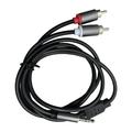 3.5mm Male to 2 RCA Y Male Cable Cable for Speaker TV Headphone 1M