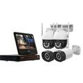 8CH Wireless NVR Surveillance kit 10.1 inch & 2TB HDD (2x 3MP Floodlight Audio 2x Pan-tilt Audio Panic Siren Cameras)